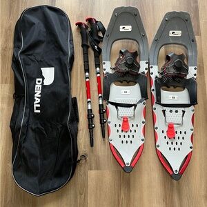 Denali Sawtooth Spin 9x30 Snowshoe Kit w/ Poles & Bag – New - Unisex